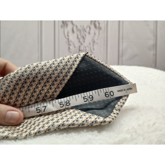 Studio Milan Men's Luxury Tie 100% Silk Handmade Gold Multicolored Classic EUC - Picture 13 of 14